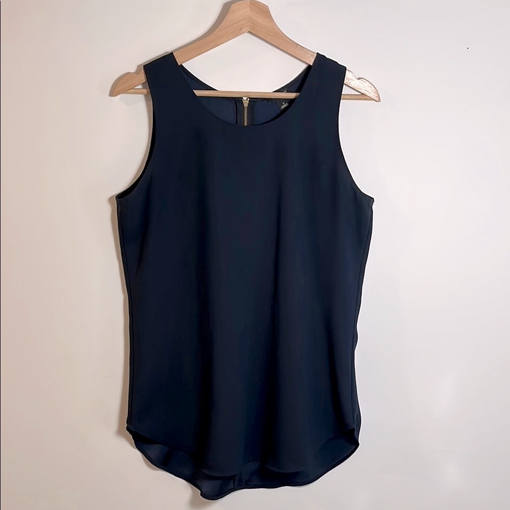Ann Taylor Elegant Navy Sleeveless Top